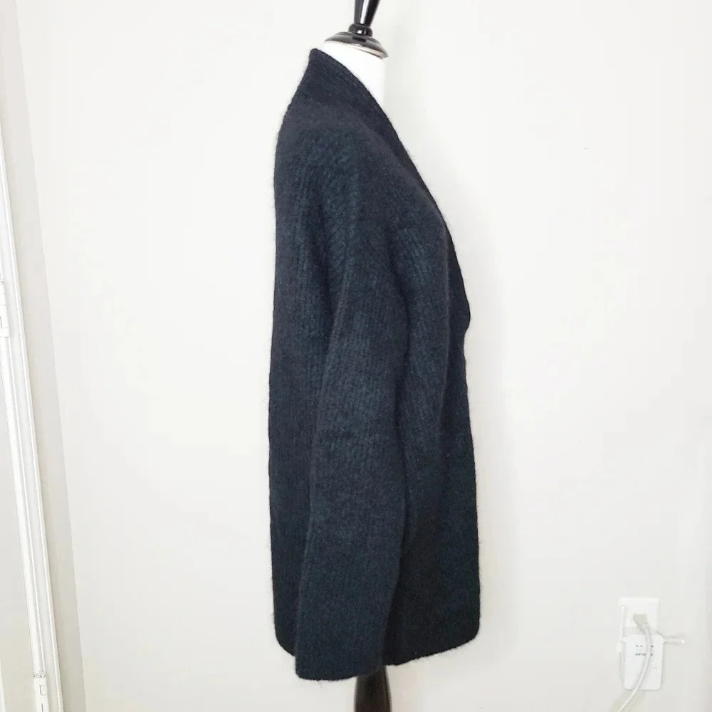 & Other Stories Sea Green Black Wool Blend Cardigan Sweater S - Picture 3 of 6